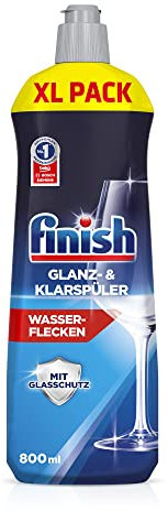 Finish Lave-vaisselle brillant et liquide de rinçage - Pour une vaisselle éclatante et plus sèche sans taches d'eau - Mega pack de 800 ml