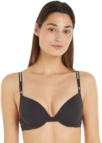 Calvin Klein Soutien-Gorge Push-Up Femme Avec Armatures, Noir (Black), 70B (32B)