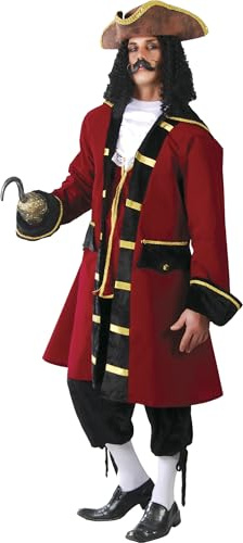 FIESTAS GUIRCA Deluxe Pirate Captain Mens Fancy Dress Costume - Pirate Fancy Dress Men Size S 36-38