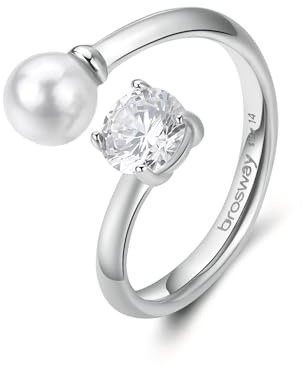 Brosway Anello Donna in Acciaio e Perle | Collezione Affinity - BFF190B