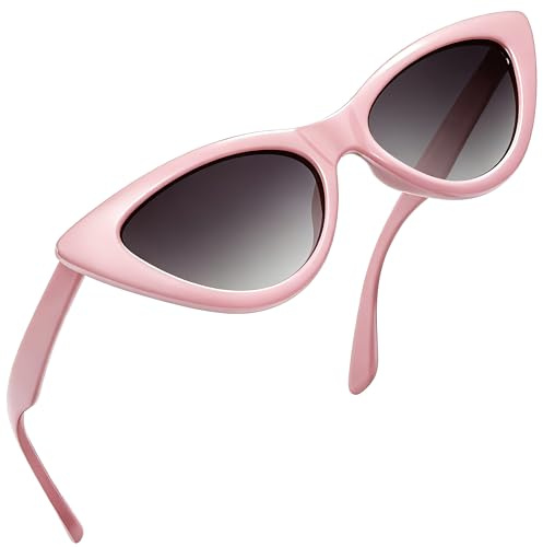 Joopin Occhiali da Sole Occhi di Gatto Donna Polarizzati Protezione UV400 Retro Vintage Triangolari Farfalla Punta Cat Eye Occhiali Donna da Sole (Rosa)