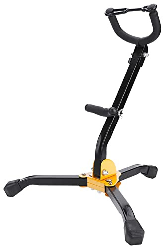 WPKD BLUEIY Saxophone Stand,Alto & Tenor Sax holder Rack,Adjustable Metal Sax Tripod Holder,with Anti-Slip Foot for Musical Instrument Triangle Base Design(860g,Metal)