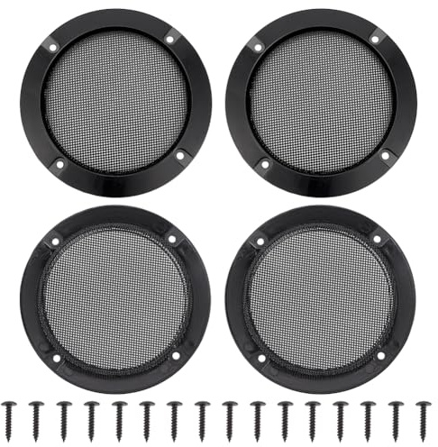 OLYCRAFT 4 Ensemble de 10cm de Couvertures de Grille de Haut Parleur de Voiture Protection de Caisson de Basses Couvertures de Grille de Haut Parleur de Plafond Grille pour Accessoire de Haut Parleur