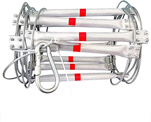 Scala antincendio di emergenza in alluminio antiscivolo a prova di fuoco scala in corda resistente scale per fuga rapida soluzione portatile e di sicurezza.