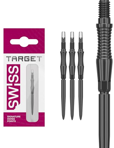 Target Darts Swiss Point Storm Dart Points, RST (3 Pack Set of Tips) 35MM – Black | Change Dart Points, Swiss Storm Points, Professional Darts Accessories