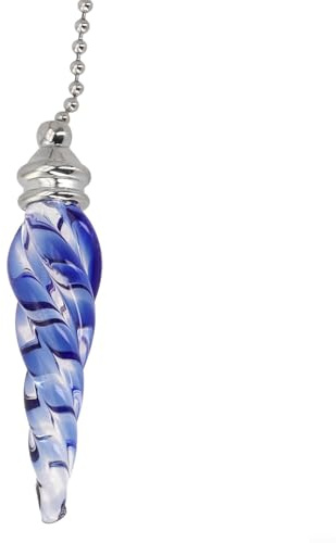 For Crystal Style Pendant Pull Chain Cord Handle for Bathroom Toilet Suitable for Light Switch and Decorative Use (Blue)