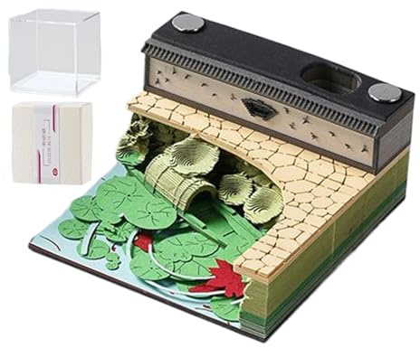 Calendario 3D 2026 - Lindo calendario de escritorio para rasgar - Bloc de notas de escritorio | Planificación Gestión del horario diario Decoración del hogar Organización de estudio