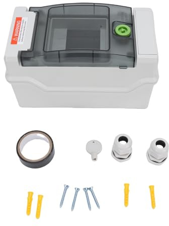 Set di scatole di protezione di distribuzione, IP66 a 4 vie, copertura trasparente elettrica con custodia a chiave Scatola di giunzione di alimentazione Custodia per guida DIN per