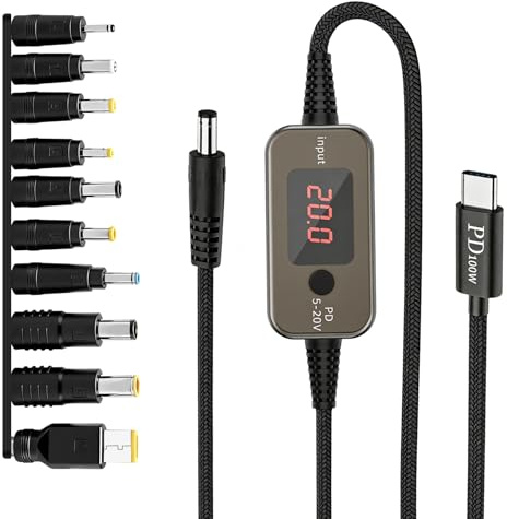 Cable Adaptador de Alimentación USB C PD a DC 100W, para Router Cámara