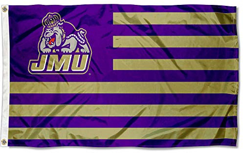 James Madison Dukes Stars and Stripes Nation Flag