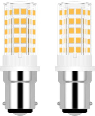B15D 4W lampadina LED, sostituire 40W lampadina alogena, 380LM, bianco caldo 3000K, non dimmerabile, angolo di fascio di 360 °, luminoso per l'illuminazione domestica, confezione da 2