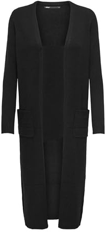 Only Women's Onlsly Cardigan Long Ouvert pour Femme KNT Noos Noir Taille S