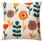 Housse de coussin brodée florale 45 7 x 45 7 cm Fleurs décoratives pour canapé chambre à coucher Housses de coussin