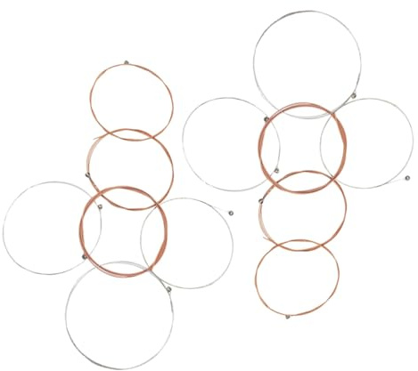 VICASKY 12piezas Cuerdas para Guitarra Acústica Folk Repuestos Profesionales para Instrumentos Musicales Accesorios Aplicables para Guitarra