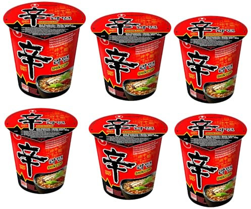 Noodle Noong - Shiim Spicy Shin Cup Noodle Soup 68g (6 Pack) | NAEM