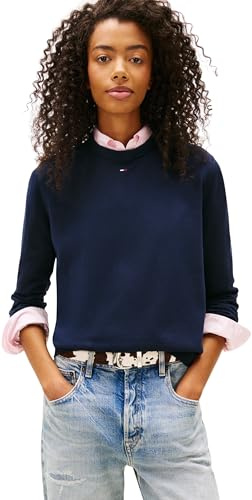 Tommy Jeans Jersey Mujer Essential Crew de lagodón