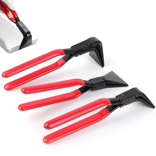 Lot de 3 pinces pliantes 0°, 45°, 90°, pince à chanfreiner à main, pince à tôle, largeur 22 mm, petite pince à cintrer la tôle avec poignée antidérapante