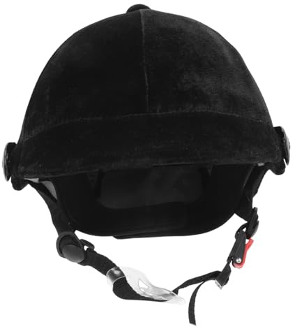 Gatuida Casco Protettivo Completa Imbottitura Rimovibile e Cinturino Regolabile in Polipropilene Nero per Ragazzi per Sport Equestri
