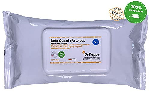 Beta Guard rfu Wipes Desinfektionstücher für Oberflächen, 80 Tücher zur Schnelldesinfektion