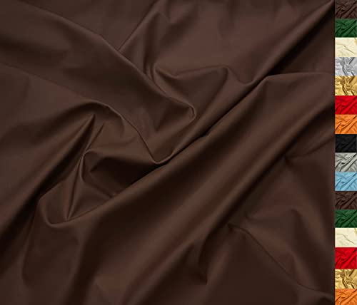A-Express mjukt fusklädertyg spandex stretch slät matt konstläder vinylmaterial 140 cm 55 tum bred 230 gsm envägs stretch säljs per meter – 1 meter 100 cm x 140 cm brun