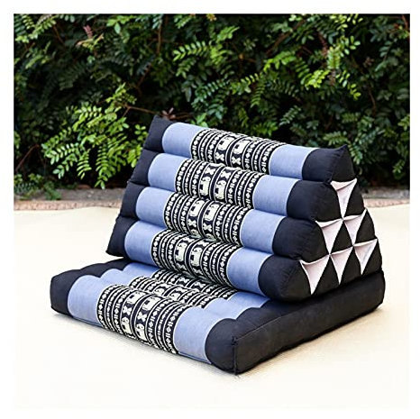 Cuscino Schienale Letto Cuscino Tailandese Triangolare Cuscino Sedile Pieghevole per Guardare la TV e Leggere Imbottitura Kapok Naturale Solida e Resistente, 8 Colori (Color : E, Size : 73x50x30cm)