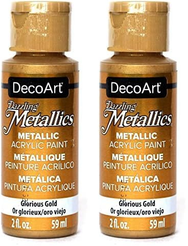 Deco Art Americana Acrylic Metallic Paint, Glorious Gold, 59 ml (Pack of 2)