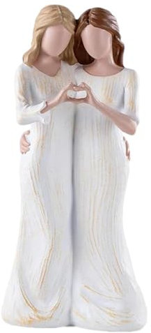 Lsydgn Schwesterstatue, Freundschafts Geburtstagsgeschenk Für Schwestern Und Beste Freunde, Zwei Frauen Statuen, Skulpturen Handgemalte Für Frauen,Geeignet Als Heimdekoration,Muttertag