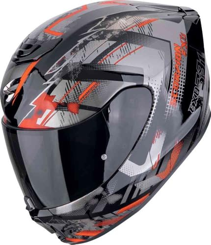 MC Scorpion Exo-391 Clutter roja | Casco de Moto Integral Unisex Hombre y Mujer Homologado ECE 22.06 (XL)
