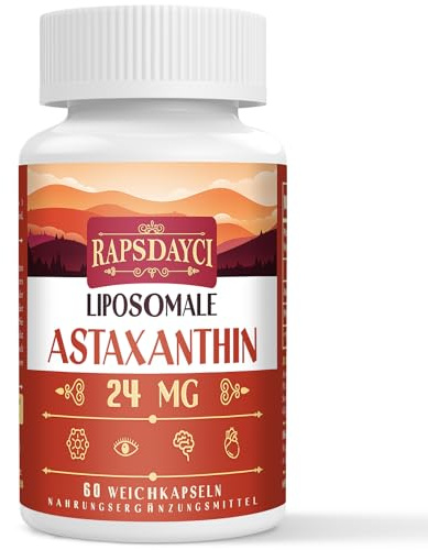 Liposomales Astaxanthin Weichkapseln -NON GMO - 60 Softgel-Kapseln für den täglichen Bedarf (60 Stück (1er Pack))