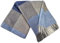 STTS International Kaschmir Decke Wolldecke Wohndecke 100% Merinowolle - Kaschmir - Mix 140 x 200 cm sehr weiches Plaid Kuscheldecke Faro (Blau-Grau-Hellgrau (Quadrate))