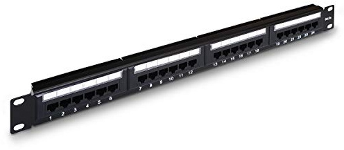 AISENS Panneau de Brassage 24 Ports RJ45 Cat.5E Utp 19-1U Dual IDC