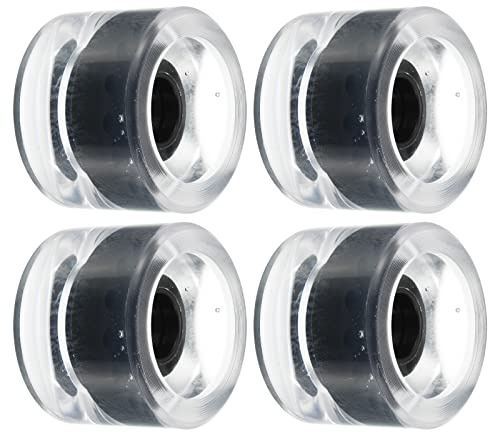 PATIKIL 70mm 78A Longboard Wheel Soft, 4 Pack Cruiser Wheels Street Wheels for Skateboards Skateboard Wheel Replacement PU, Clear Black