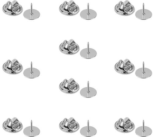 BOUMVID Schmetterling Pin Clutch, 10 Stück Verschlüsse Butterfly Clips Pins, Schmetterling Kupplung Clip, Anstecker Verschluss für DIY, Hüte, Krawatten, Jacken, Taschen (Silber)