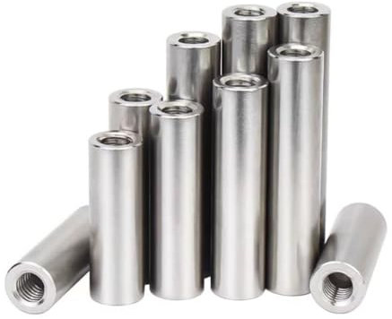 WANG TII DOO Dadi di Collegamento Rotondi, Perni A Barra, Dadi di Collegamento Rotondi in Acciaio Inossidabile M5 304, Elementi di Fissaggio per Costruzioni Industriali,M5x7x20mm