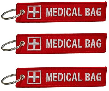 3PCS Medical Alert Bag Tags for Luggage, Luggage Tags for Suitcases, Double-Sided Design with Keychain, Suitable for Backpacks Luggage Bags During Travel Daily Use​