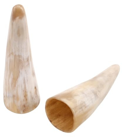 JECOMPRIS 2 piezas Copas de Cuerno Vikingo para Whiskey y Cerveza Taza Vintage Artesanal de Diseño Retro para Fiestas y Decoración Histórica
