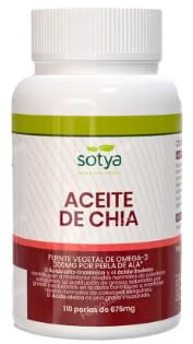 Pack de 3 - Aceite de Chía de 675 mg Rico en Omega-3 Vegetal (110 Perlas) – Fuente de Ácido Alfa-Linolénico ALA para el Corazón – Lote de 330 Cápsulas Blandas
