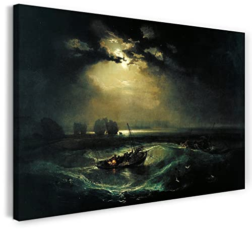 Canvas Print (120x80cm): William Turner - Fishermen at sea