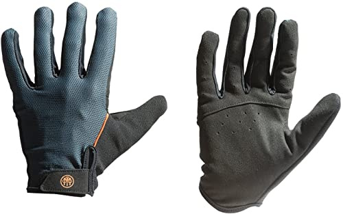 Beretta Guanti unisex leggeri in rete per sparare, colore nero e grigio, taglia L