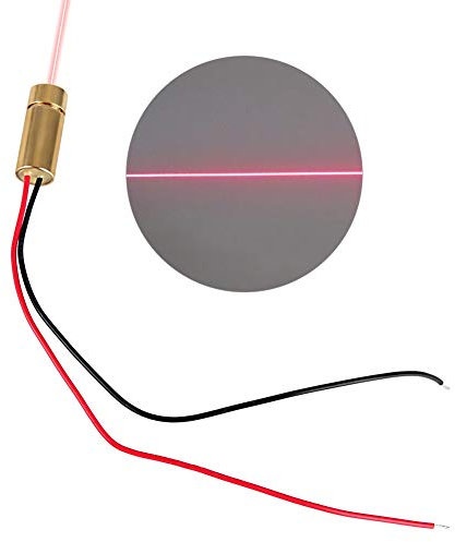 Fokussierbares Lasermodul, 2,8-5V |650nm |5mW |9 * 23mm Diodenmodul Red Dot Laserkopf Messwerkzeug (Linie)