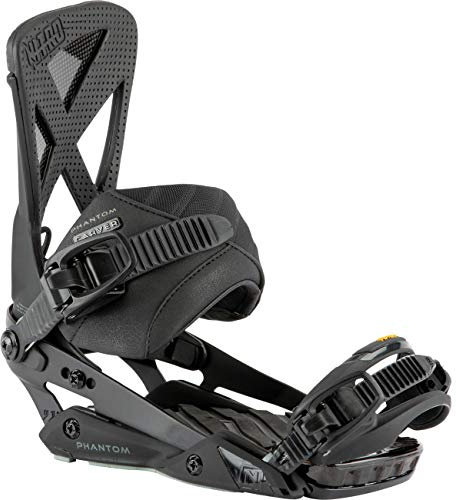 Nitro Herren Phantom Carver '22 Premium Freeride Carving Carbon Bindung Snowboardbindung, Ultra Black, L