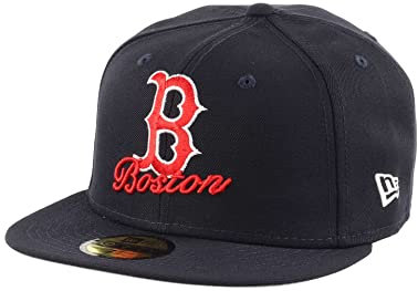 New Era Boston Red Sox Dual Logo Navy 59Fifty Basecap - 7 1/2-60cm (XL)