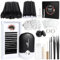 Kit d'extensions de cils DIY pour débutants, 14 pièces, faux cils 0,1 C Curl 8-15 mm, sèche-cheveux USB, kit de formation de maquillage, outils de démarrage professionnels