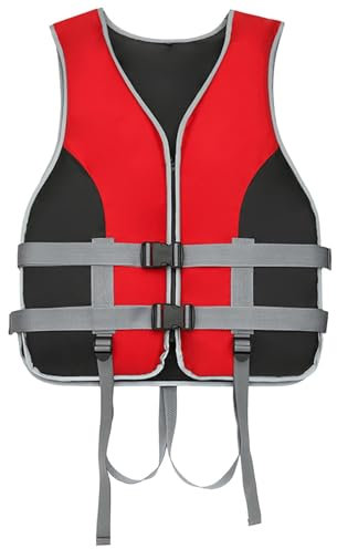 Erwachsene Schwimmweste - Schwimmsicherheitsjacke, verstellbare Schwimmweste | Leichte Auftriebsweste Pfeife zum Bootfahren, Wasserskifahren, Wakeboarden, Kajakfahren