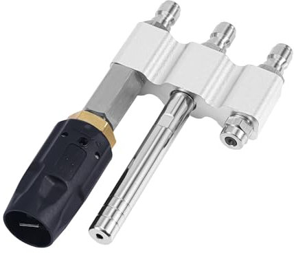 Gosknor Buse 3 en 1 à Embout Rotatif M5, Réglable Buse de Lavage Doux en Aval avec Raccord Rapide 1/4'' 3-7 GPM Buse Nettoyeur Haute Pression pour le Lavage Des Toits Jardins Véhicules et Sols