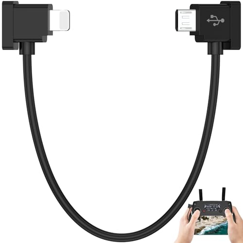 APAPATEK Cavo dati da iOS a micro USB per DJI Spark, DJI Mavic Pro/Mini 1st & SE/2 Series/Air 1st Drone Controller, Link per iPhone 14 13 12 11 Pro Max iPad 9a/8a/7a/6a/5a generazione (30 cm)