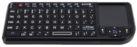 2.4 GHz MinityPE TouchPad -Tangentbord, Justerbar Bakgrundsbelyst Trådlöst Tangentbord med IR -ljus för HTPC, PC, PS, Android, Linux