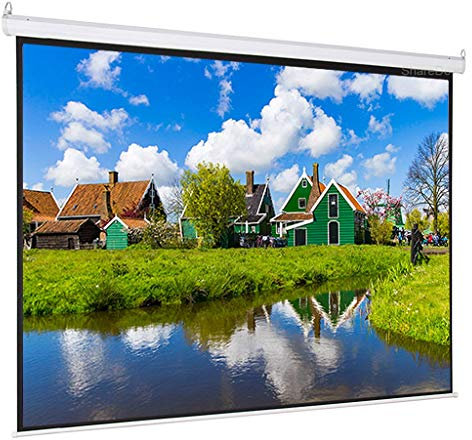 LIPJIA Projector Screen Electric Motorized Projector Screen with Multi Aspect Ratio Function 60-100 Inch 4:3 Home Theater 4K HD Ready Projection (Size : 84 Inch)