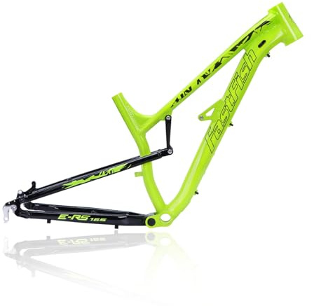 HZXQCVB 27,5'' Cadre De Vélo Tout Terrain DH/XC/AM/Montagne À Suspension Arrière Alliage D'aluminium Cadre De Vélo Tout Suspendu 17'' Frein À Disque Dégagement Rapide 135mm BSA68MM(Green)
