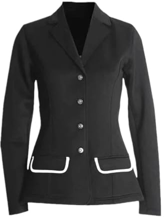 Ropa de equitación for mujer, chaqueta ecuestre manga larga, abrigo concurso, equipo for jinetes (niños y niñas) Para EquitacióN(Black color,130)